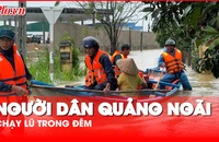 Video: Nước sông dâng cao, người dân Quảng Ngãi sơ tán ngay trong đêm 