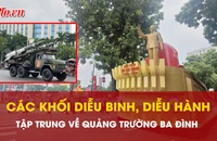 Video: Các khối diễu binh, diễu hành tập trung về Quảng trường Ba Đình chuẩn bị cho lễ sơ duyệt A80-