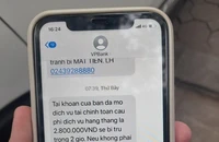 Cảnh giác thủ đoạn mạo danh ngân hàng gửi tin nhắn lừa đảo