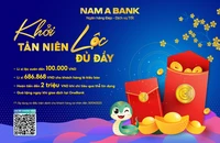 Nam A Bank lì xì khách hàng đầu xuân 2025