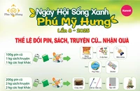 Đổi pin, sách cũ nhận quà tại Ngày hội Sống xanh Phú Mỹ Hưng 2025