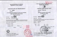 Dùng chứng chỉ ngoại ngữ giả, 1 hướng dẫn viên bị thu hồi thẻ