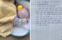 Cháu bé bị bỏ rơi trước cổng chùa cùng lá thư của người mẹ