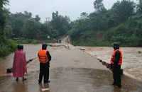 Mưa lũ khiến nhiều nơi ở Quảng Trị bị ngập sâu