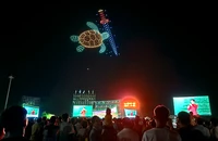 Màn Drone Light khai mạc lễ hội Vì Hòa bình ở Quảng Trị