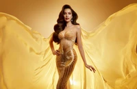 Trang phục dạ hội của Lê Hoàng Phương tại Miss Grand International 2023. Ảnh:FBNV