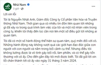 Giám đốc Nhã Nam bất ngờ xin lỗi lúc nửa đêm và giải thích về thông tin 'quấy rối nữ nhân viên'