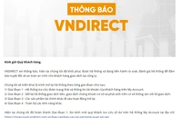 Chứng khoán VNDirect đã bước đầu khôi phục hệ thống 
