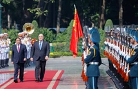 Thủ tướng Phạm Minh Chính chủ trì lễ đón Thủ tướng Liên bang Nga thăm Việt Nam