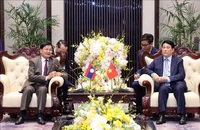 Chủ tịch nước Lương Cường tiếp Tổng Bí thư, Chủ tịch nước Lào Thongloun Sisoulith