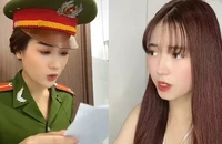 Hoa khôi mặc đồ công an đã gỡ clip nói nhăng cuội trên TikTok