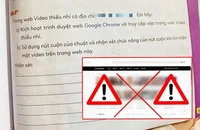 Một đường link trong sách tiểu học khiến nhiều người giật mình