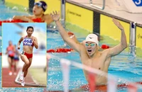 Kình ngư Trần Hưng Nguyên, Nguyễn Thị Oanh cùng nhau phá kỷ lục SEA Games