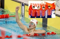 Đội bơi tiếp sức nam phá kỷ lục, TTVN vượt mốc 100 HCV SEA Games 31