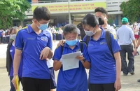 Thí sinh dự thi tốt nghiệp THPT tại TP.HCM vừa qua. Ảnh: PA
