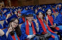 Sinh viên ĐH Kinh tế TP.HCM tại lễ tốt nghiệp năm 2024