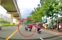 Xác minh nam thanh niên bị đạp ngã khi chạy xe máy ở TP Thủ Đức