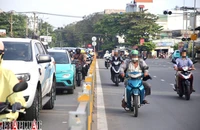 CSGT phạt nguội 40 xe máy đi ngược chiều trên đường Đặng Thùy Trâm