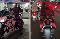 Xử phạt người hóa trang 'siêu anh hùng Marvel' chạy xe phân khối lớn vi phạm giao thông