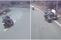 Người đàn ông cứu 3 người trên xe máy mất phanh khi đang đổ đèo Tam Đảo
