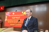 Tổng Bí thư Tô Lâm dự buổi gặp mặt cán bộ Công an cấp cao qua các thời kỳ nhân dịp Tết Nguyên đán Ất Tỵ 2025.