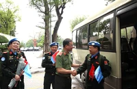 3 sĩ quan Công an Nhân dân đi thực hiện nhiệm vụ gìn giữ hòa bình Liên Hợp Quốc