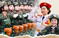Ngắm những 'bóng hồng' tổng hợp luyện diễu binh 30-4