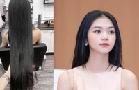 Người đẹp Miss Grand Vietnam cắt tóc dài cả mét tặng bệnh nhân ung thư