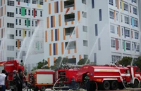 Công an TP.HCM diễn tập chữa cháy tại Bệnh viện Nhi đồng TP