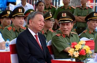 Video Tổng bí thư Tô Lâm dự Lễ khánh thành Tượng đài Công an nhân dân ở TP.HCM