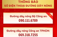 Công an TP.HCM công bố đường dây nóng phản ánh tiêu cực