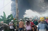 Cháy lớn tại kho phế liệu ở TP.HCM