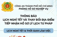 Công an TP.HCM thay đổi địa điểm tiếp nhận hồ sơ lý lịch tư pháp 