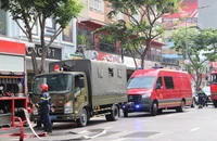 Diễn tập tình huống toà nhà Times Square bốc cháy do sét đánh