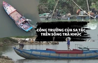 Clip: Sa tặc lập 'công trường' trên sông Trà Khúc