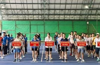 TAND khu vực 15 - TP.HCM tổ chức giải quần vợt chào mừng ngày 8-3