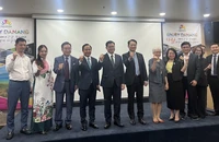 Lãnh đạo các sở ngành Đà Nẵng tại chương trình quảng bá du lịch. Ảnh: MT.