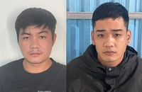 Hai đối tượng bị bắt giữ vì cho vay nặng lãi. Ảnh: CA.