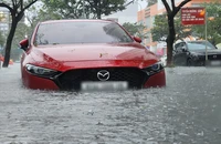 Người Đà Nẵng di dời ô tô vì nhiều điểm ở trung tâm thành phố ngập sâu