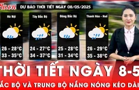 Thời tiết ngày 8-5: Bắc Bộ và Trung Bộ nắng nóng kéo dài 