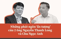 Một số phát ngôn 'ấn tượng' của 2 ông Nguyễn Thanh Long và Chu Ngọc Anh