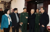 Hình ảnh Tổng Bí thư Nguyễn Phú Trọng chủ trì Hội nghị Quân ủy Trung ương lần thứ 8