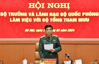 Đại tướng Phan Văn Giang làm việc với Bộ Tổng Tham mưu Quân đội