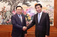 Chủ tịch Quốc hội Vương Đình Huệ hội kiến Chủ tịch Chính hiệp Toàn quốc Trung Quốc