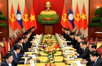 Tổng Bí thư, Chủ tịch nước Tô Lâm hội đàm với Tổng Bí thư, Chủ tịch nước Lào