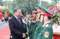 Tổng Bí thư Tô Lâm thăm, làm việc với Bộ Chỉ huy quân sự tỉnh Bình Dương