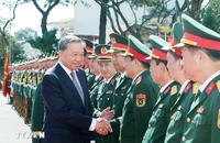 Tổng Bí thư Tô Lâm thăm cán bộ, chiến sĩ Quân đoàn 34 và Binh đoàn 15