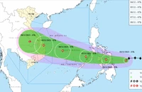 Bão KALMAEGI mạnh lên nhanh, đang giật cấp 15