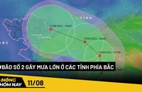 Nóng hôm nay: Bão số 2 gây mưa lớn ở các tỉnh phía Bắc
