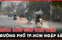 TP.HCM: Mưa lớn vào giờ tan tầm, nhiều nơi ngập sâu